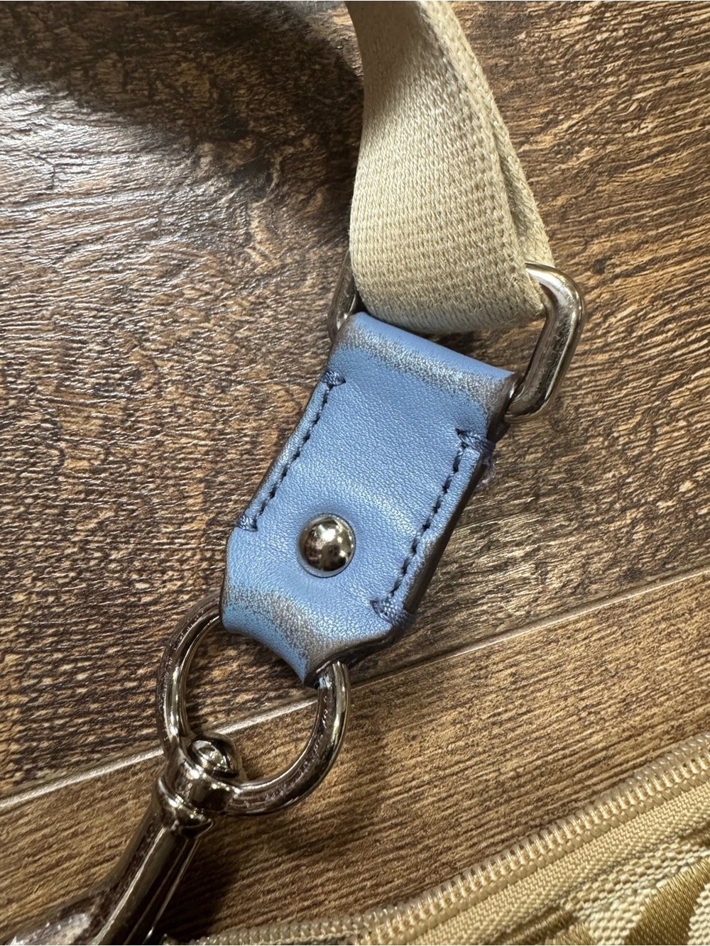 Coach Penelope Signature Crossbody Khaki Blue Canvas Turnlock Pocket - Picture 9 of 14